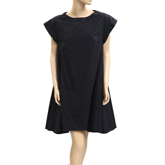 Merlette Naarden Mini Dress Poplin Swing Cotton Black Party Boat Neck S 282177 🐝 - Picture 6 of 9